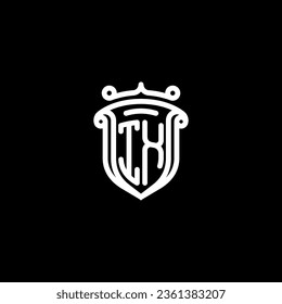 IX shield initial monogram with high quality professional design that will print well