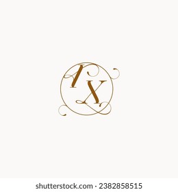 IX símbolo de logotipo de boda único de tu matrimonio y puedes usarlo en tu papelería de boda