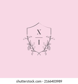 IX wedding logo letters in high quality professional design that will print well across any print media