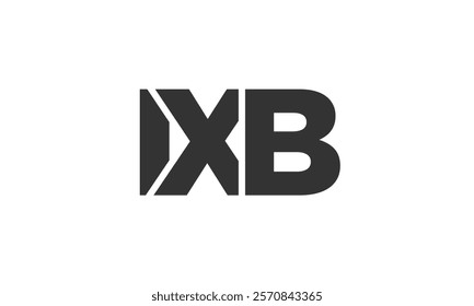 IXB logo design template with strong and modern bold text. Initial based vector logotype featuring simple and minimal typography. Trendy company identity ideal for businesses brand presence.