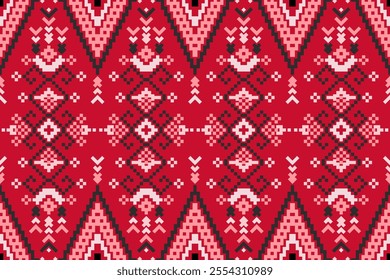 ixel art pattern seamless for Fabric geometric ethnic pattern seamless,Pixel pattern art wallpaper Background, Design for fabric, curtain, carpet ,geometry seamless pattern art illustration