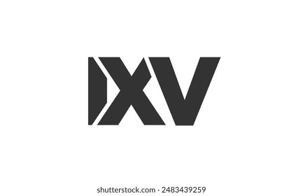 Plantilla de diseño de logotipo IXV con texto fuerte y moderno en negrita. Logotipo de Vector inicial basado en tipografía simple y mínima. Identidad de empresa de moda ideal para la presencia de marca de negocios.