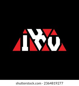 IXV triangle letter logo design with triangle shape. IXV triangle logo design monogram. IXV triangle vector logo template with red color. IXV triangular logo Simple, Elegant, and Luxurious design.
