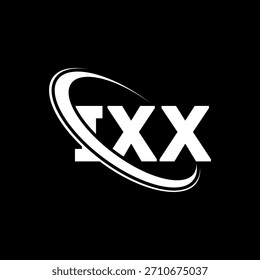 Logo IXX. Letra IXX. IXX diseño de logotipo de la letra. Logotipo de las iniciales IXX vinculado con el círculo y el logotipo del monograma en mayúsculas. Tipografía IXX para tecnología, negocio y marca inmobiliaria.