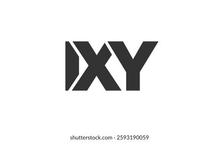 IXY logo design template with strong and modern bold text. Initial based vector logotype featuring simple and minimal typography. Trendy company identity ideal for businesses brand presence.