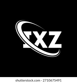 Logotipo de IXZ. Letra IXZ. Diseño de logotipo de la letra IXZ. Logotipo de IXZ con el círculo y el logotipo del monograma en mayúsculas. Tipografía IXZ para tecnología, negocio y marca inmobiliaria.