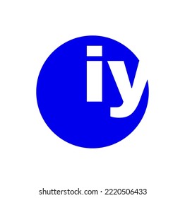 IY firmenname einitialer Buchstabe Vektorsymbol. IHR Typografie-Symbol.