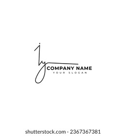 Iy Initial signature logo vector design