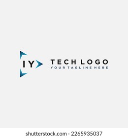 IY Initials logotipo Tech Stock Vector Images