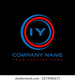 IY letter logo creative design. IY unique design.
