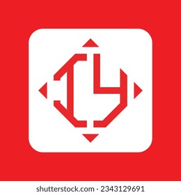 IY modern initial monogram logo design vector. It will be suitable for which company or brand name start those initial.