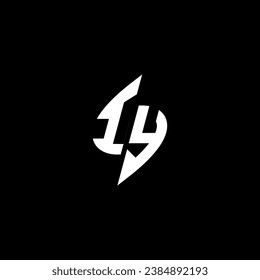 IY Monogram-Begleitlogo-Design mit coolem Formkonzept, Vektorgrafik
