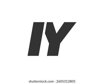 IY Techno Editable Font Logo For Corporate Branding. Bold, Futuristic Design With Unique Typographic Ideas. Minimal Custom Type And Dynamic Letter Variations For Promotion, Printing, And Book Titles