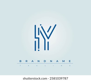 IY Technology Letter Logo Template. This tech letter logo is a graphic mark that uses letters to represent a technology company.