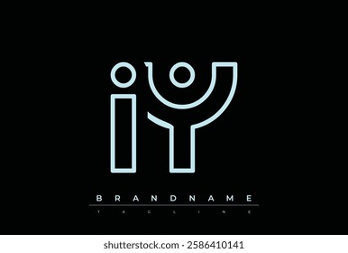 IY Technology Letter Logo Template. This tech letter logo is a graphic mark that uses letters to represent a technology company.