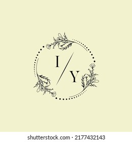 IY wedding initial logo letters in high quality professional design that will print well across any print media