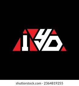 Diseño del logotipo de la letra del triángulo IYD con forma triangular. Monograma de diseño del logotipo del triángulo IYD. Plantilla de logotipo vectorial de triángulo IYD con color rojo. Logo triangular IYD Diseño sencillo, elegante y lujoso.