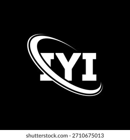 Logotipo de IYI. Carta IYI. Diseño de logotipo de la letra IYI. Logotipo de las iniciales IYI vinculado con el círculo y el logotipo del monograma en mayúsculas. Tipografía IYI para tecnología, negocio y marca inmobiliaria.