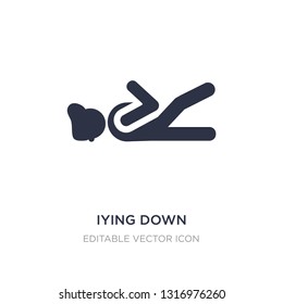 iying down icon on white background. Simple element illustration from People concept. iying down icon symbol design.