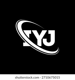IYJ logo. IYJ letter. IYJ letter logo design. Initials IYJ logo linked with circle and uppercase monogram logo. IYJ-typography for technology, business and real estate brand.