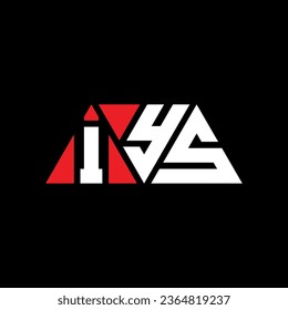 IYS triangle letter logo design with triangle shape. IYS triangle logo design monogram. IYS triangle vector logo template with red color. IYS triangular logo Simple, Elegant, and Luxurious design.