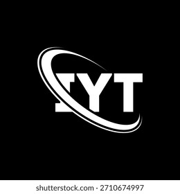 IYT logo. IYT letter. IYT letter logo design. Initials IYT logo linked with circle and uppercase monogram logo. IYT-typography for technology, business and real estate brand.