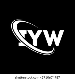 IYW logo. IYW letter. IYW letter logo design. Initials IYW logo linked with circle and uppercase monogram logo. IYW-typography for technology, business and real estate brand.