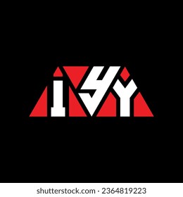 Diseño del logotipo de la letra del triángulo IYY con forma de triángulo. Monograma de diseño del logotipo del triángulo IYY. IYY triángulo patrón de logotipo vectorial con color rojo. IYY logotipo triangular Diseño sencillo, elegante y lujoso.