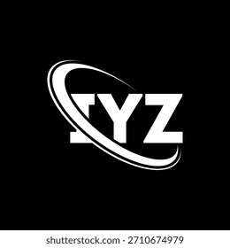 IYZ logo. IYZ letter. IYZ letter logo design. Initials IYZ logo linked with circle and uppercase monogram logo. IYZ-typography for technology, business and real estate brand.