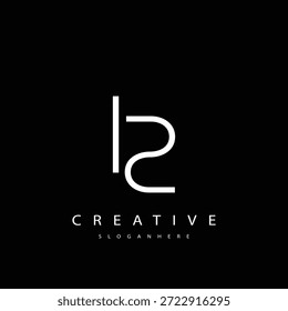 IZ Abstractas diseño de logotipo de monograma. Este logotipo está diseñado con una combinación de dos letras de línea I y Z