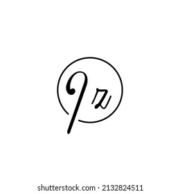IZ circle feminine concept initial logo best for beauty and fashion
