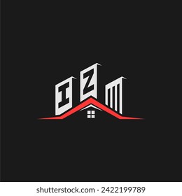 IZ Initial Construction Real Estate Home Logo Design Vector