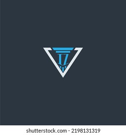 IZ initial monogram for lawfirm logo ideas with creative polygon style design