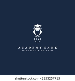 IZ Iniciales Academia Iconos y gráficos de arte vectorial