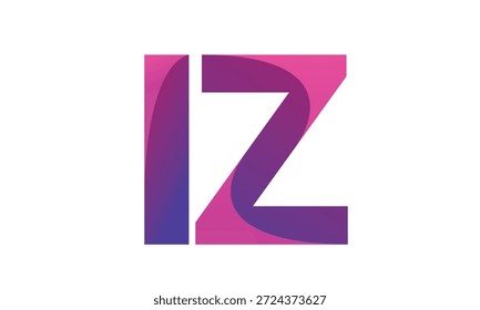 IZ Letter Gradient Monogram Logo for Modern Business Branding