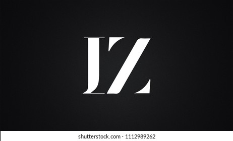 Iz Letter Logo Design Template Vector Stock Vector (Royalty Free ...