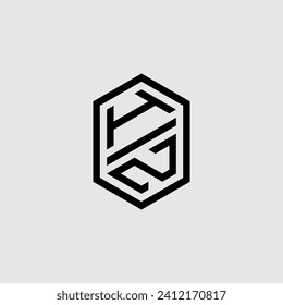 IZ line geometric monogram with high quality professional design that will print well