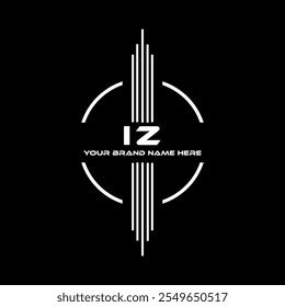IZ diseño de logotipo, IZ simple y moderno logotipo.
 Diseño de alfabeto lujoso de IZ