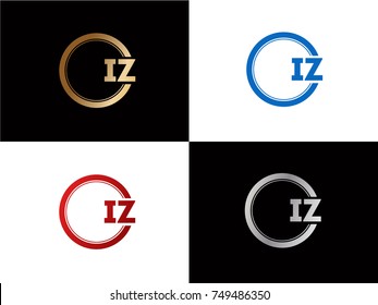 Iz Logo Letter Design Vector Red Stock Vector (Royalty Free) 749486350 ...