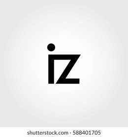iz lowercase logo black interrelated
