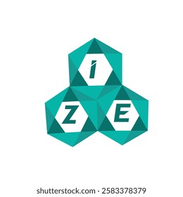 IZE creative minimalist letter logo. IZE unique vector initials alphabet letter logo design
