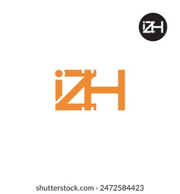IZH Logo Letter Monogram Design