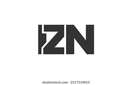 Modelo de design de logotipo IZN com texto em negrito forte e moderno. Logotipo vetorial inicial com tipografia simples e mínima. Identidade de empresa moderna ideal para a presença de marca de empresas.