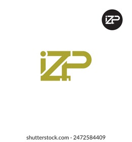 Diseño de monograma de letra con logotipo IZP