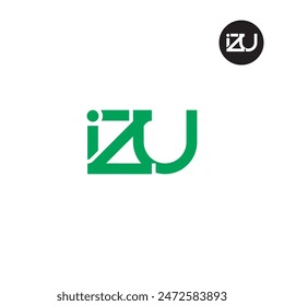 IZU Logo Letter Monogram Design