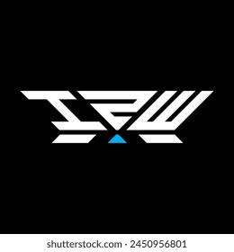 IZW-Buchstabenlogo Vektorgrafik Design, IZW schlicht und modern Logo. IZW luxuriöses Alphabet-Design  