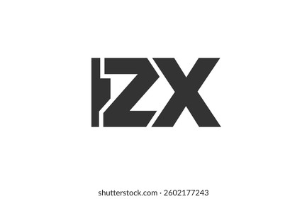 IZX logo design template with strong and modern bold text. Initial based vector logotype featuring simple and minimal typography. Trendy company identity ideal for businesses brand presence.