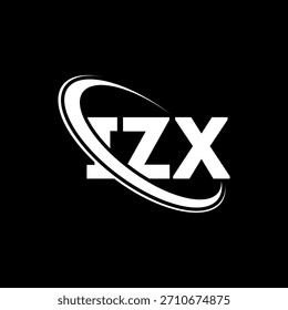 Logotipo de IZX. Letra IZX. Diseño del logotipo de la letra IZX. Logotipo de IZX con el círculo y el logotipo del monograma en mayúsculas. Tipografía IZX para tecnología, negocio y marca inmobiliaria.