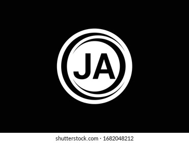 J A, JA Initial Letter Logo design vector template, Graphic Alphabet Symbol for Corporate Business Identity