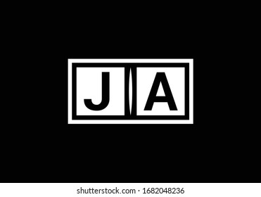 J A, JA Plantilla vectorial de diseño de logotipo de carta inicial, Símbolo gráfico de alfabeto para identidad empresarial